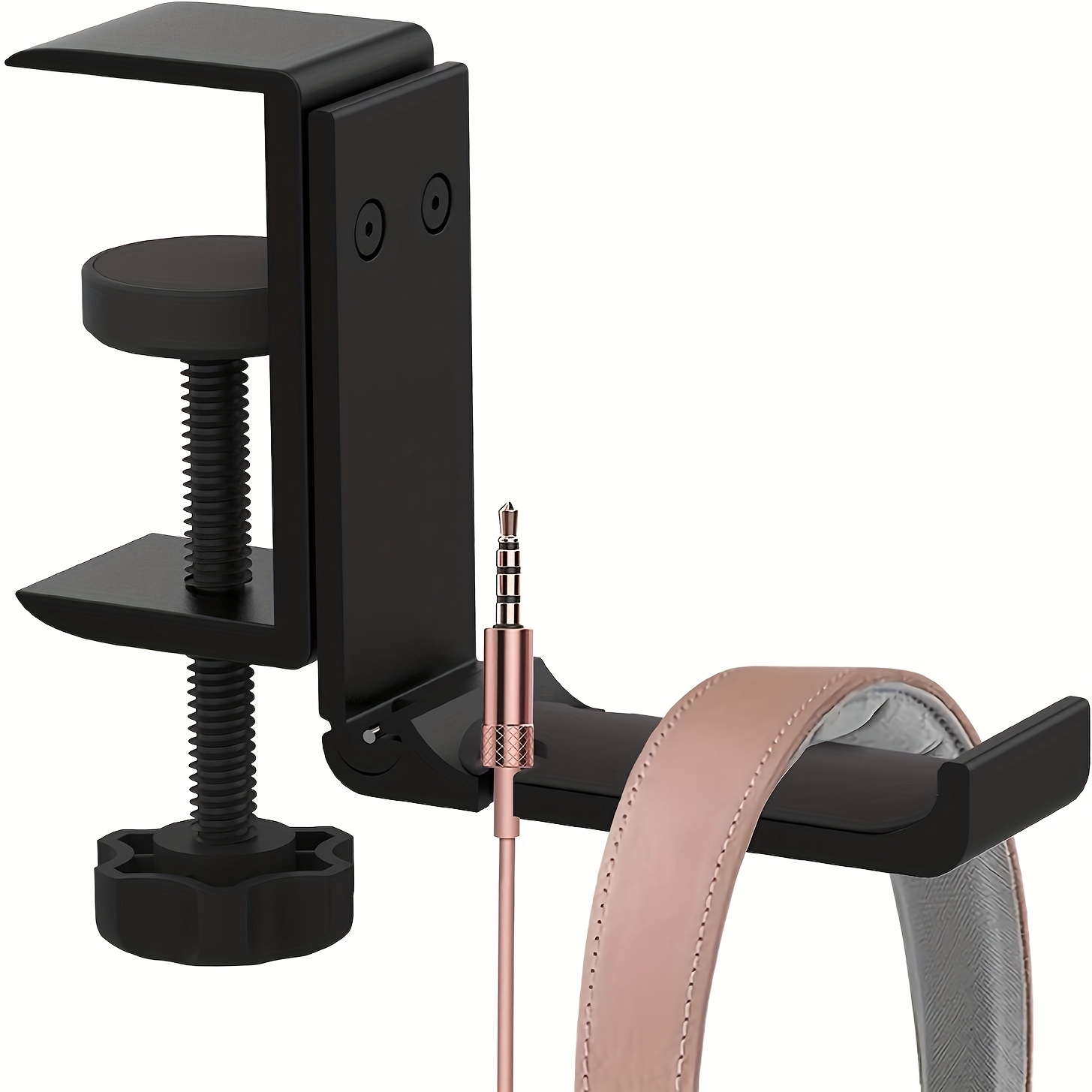 Headphone Hook Under - All‑Aluminum Foldable Under‑desk Headphone Holder, Snap‑lock
