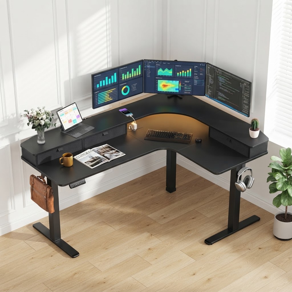 Dual Monitor Desk Setup - 65
