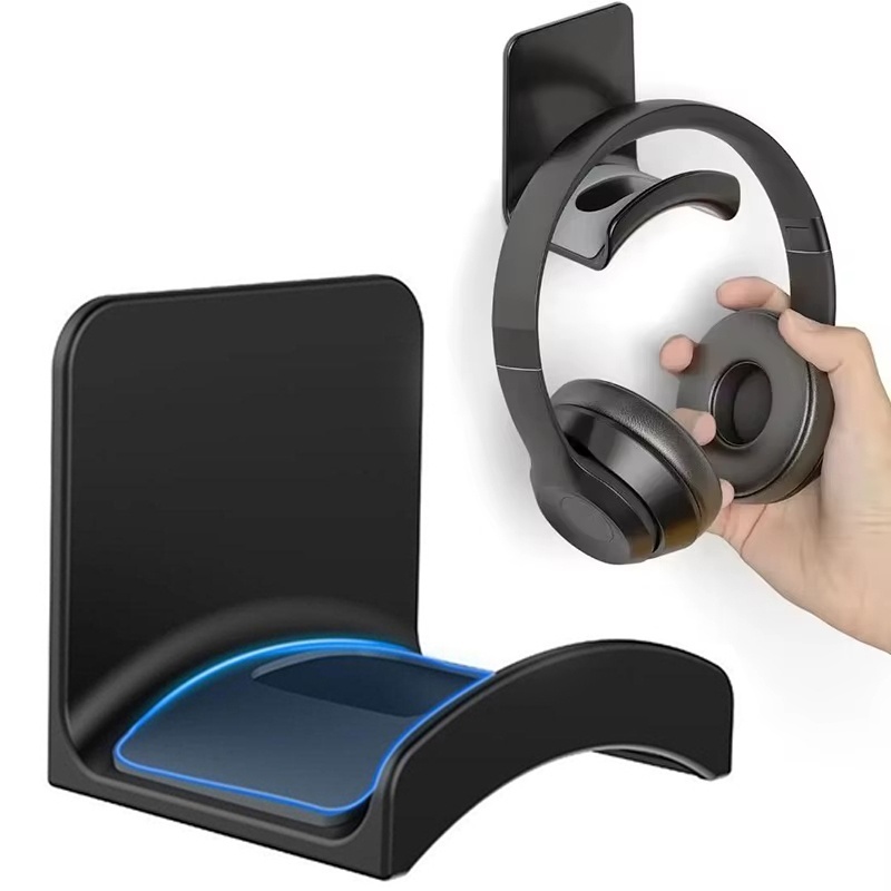 Headphone Hook Under - Universal Wall Mounted Headphone Bracket Gaming