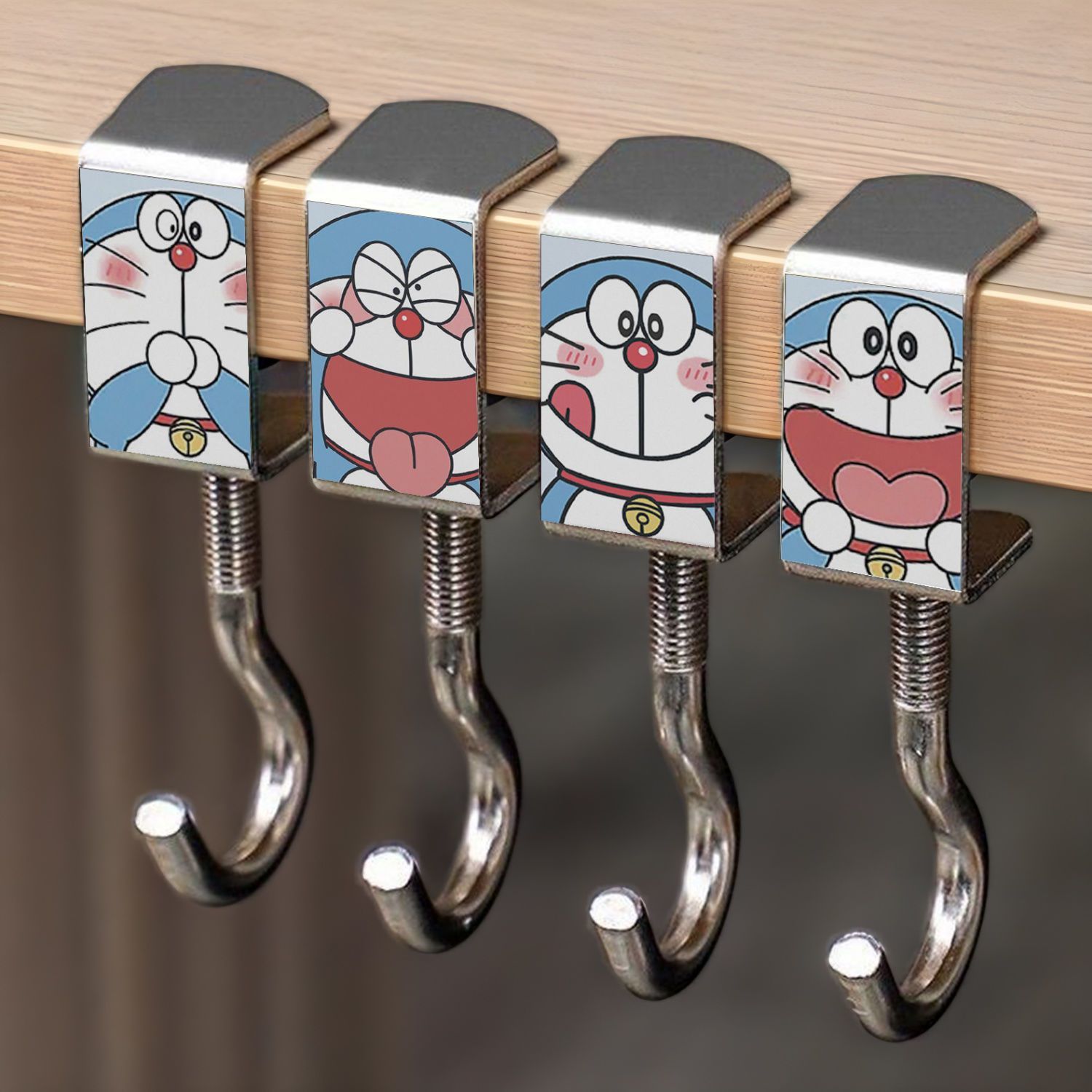 Desk Setup Organization - Doraemon Desk Side Bag Hook Removable