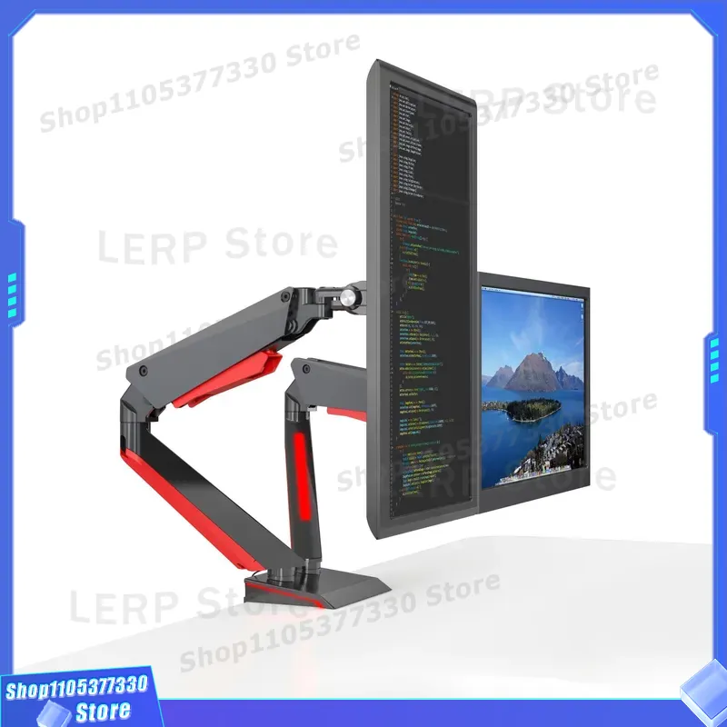 Aluminum Dual Monitor Arm 15 t - Dual Monitor Desk Setup 评论和价格