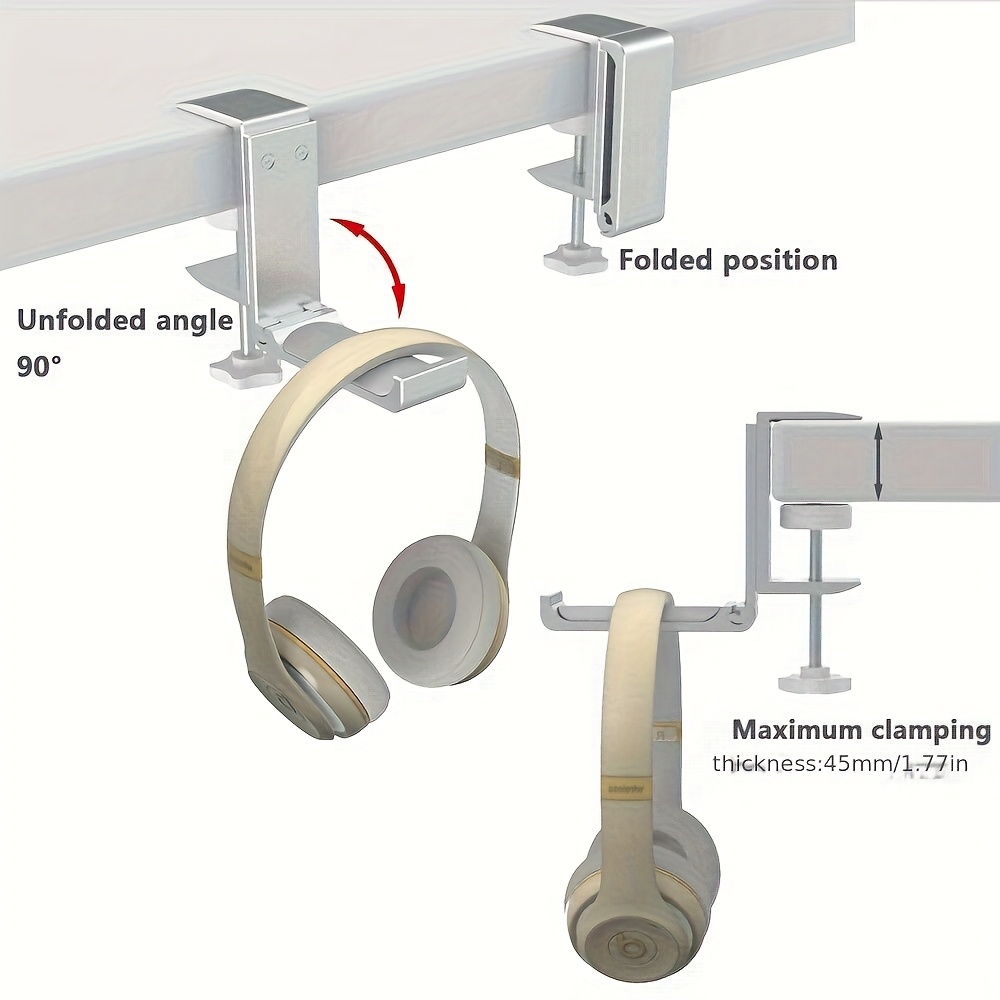 All‑Aluminum Foldable Under‑de - Headphone Hook Under 评论和价格