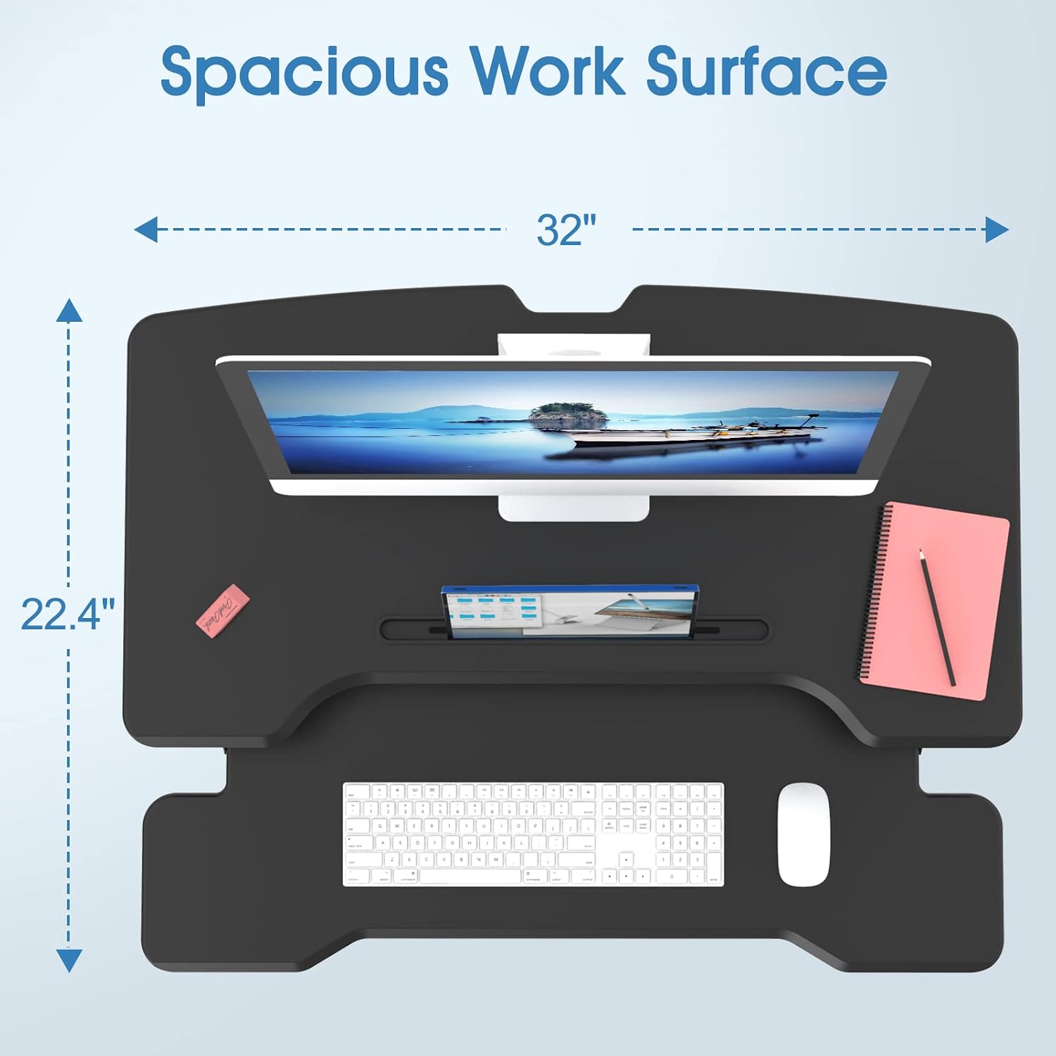 Standing Desk Converter, Heigh - Dual Monitor Desk Setup 评论和价格