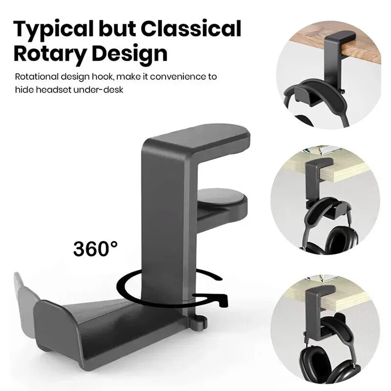 Universal Desktop 360° Rotatin - Headphone Hook Under 评论和价格