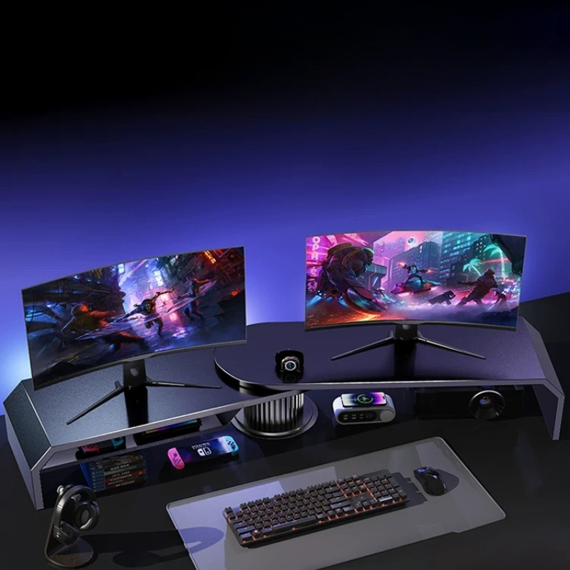 Gaming Dual Monitor Stand Offi - Dual Monitor Desk Setup 评论和价格