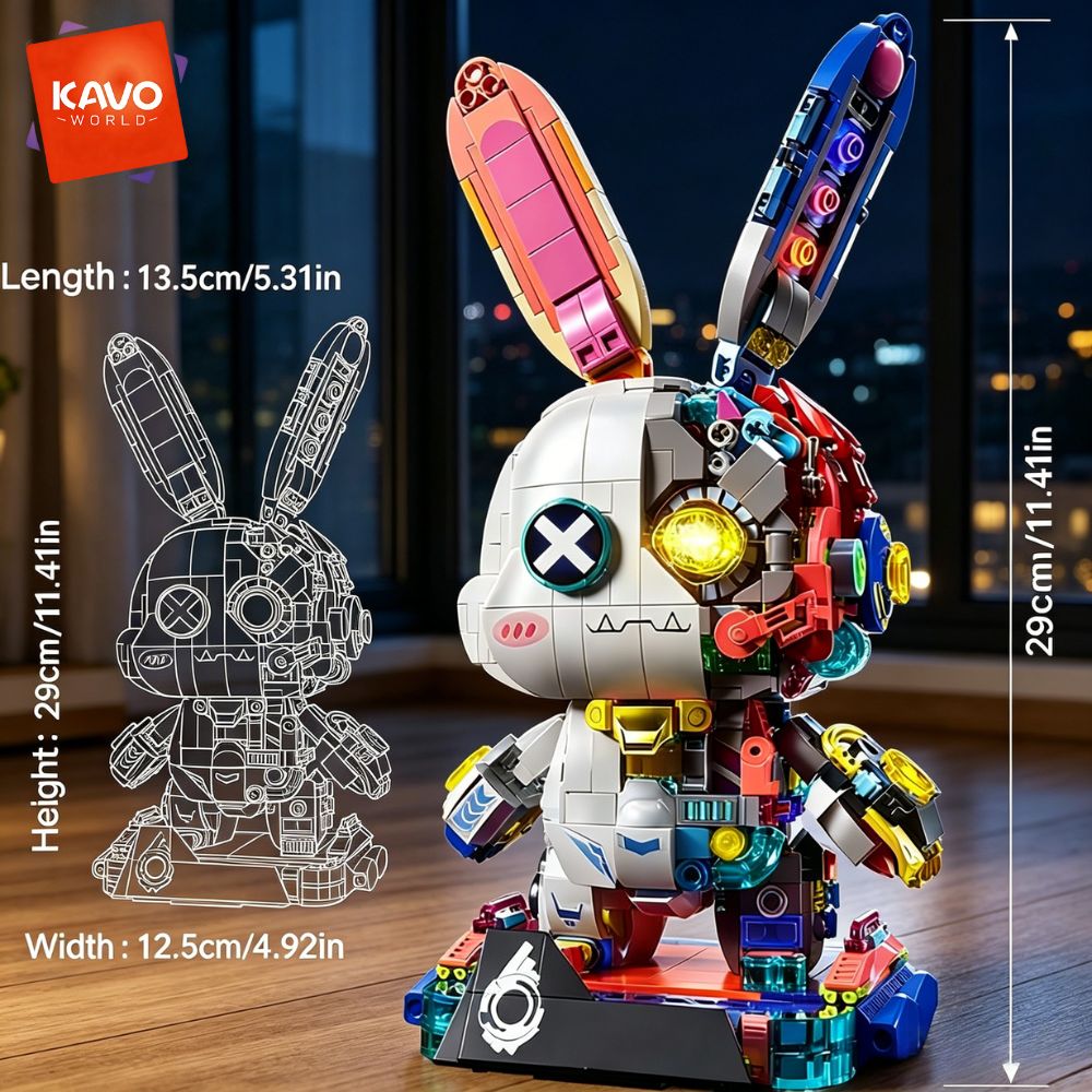KAVOWORLD 1377PCS Robot Rabbit - Desk Setup Diy 评论和价格