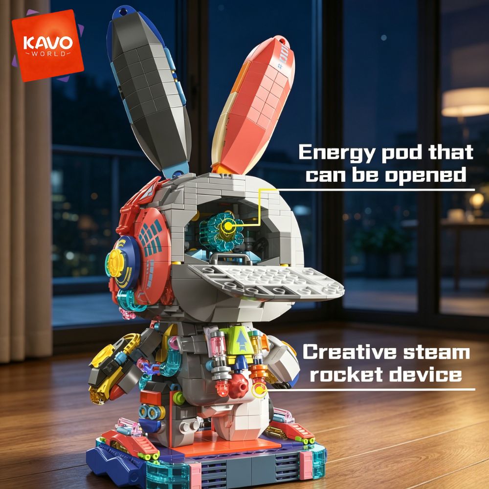 KAVOWORLD 1377PCS Robot Rabbit - Desk Setup Diy 评论和价格