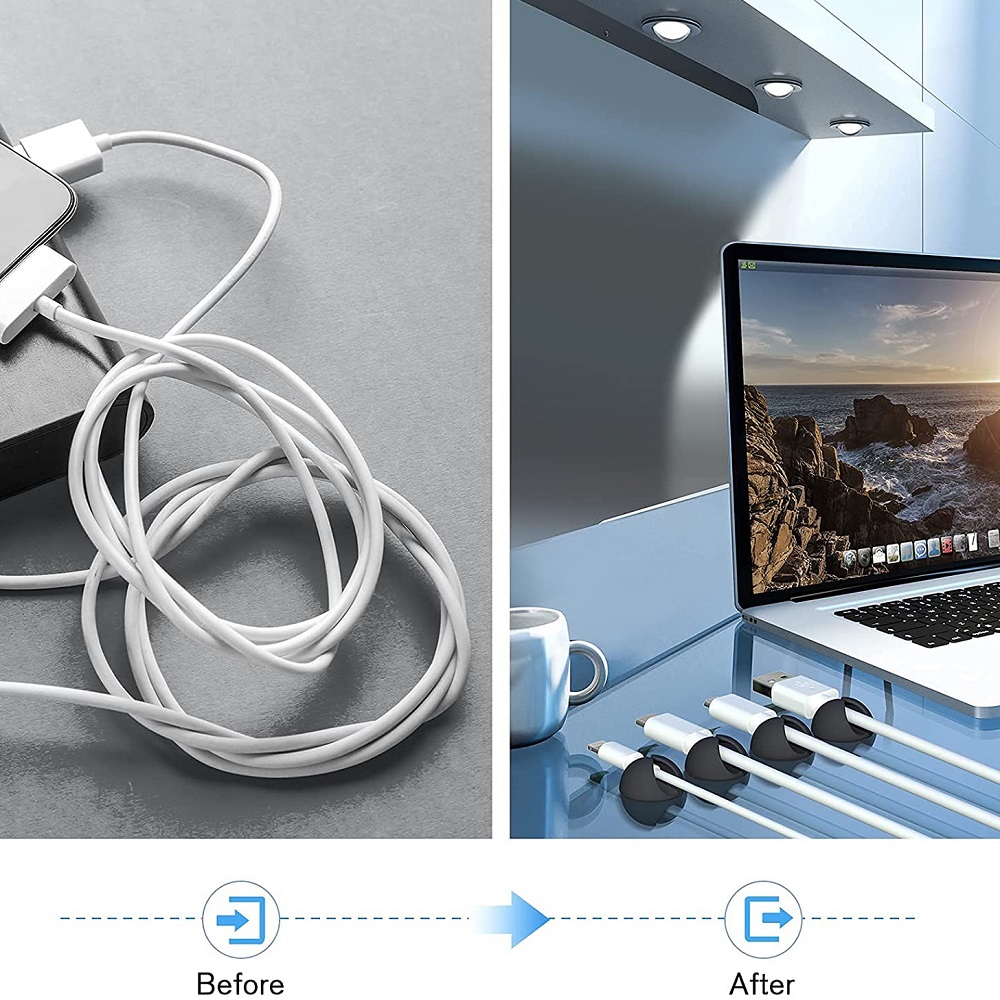 Cable Organizer Silicone Cable - Headphone Hook Under 评论和价格