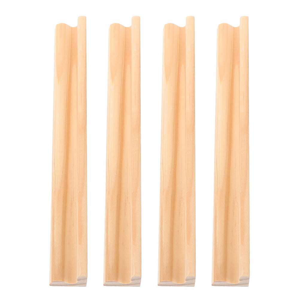 4Pcs Natural Wood Domino Holde - Desk Setup Organization 评论和价格