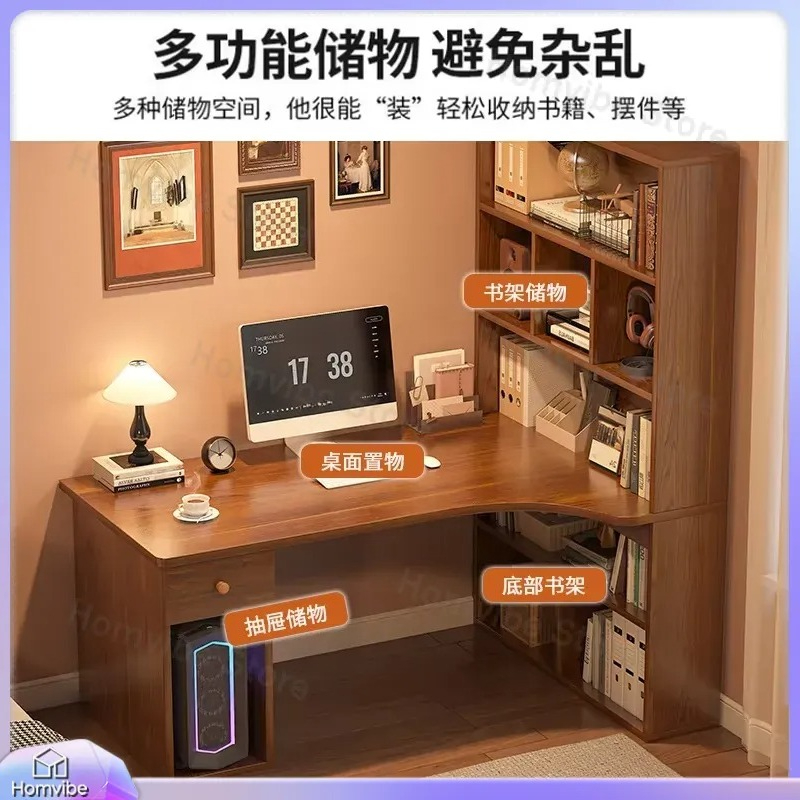 L Shaped Computer Desk with Bo - Dual Monitor Desk Setup 评论和价格