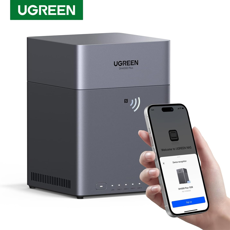 UGREEN NAS DH4300 Plus 4 Bay D - Desk Setup Organization 评论和价格